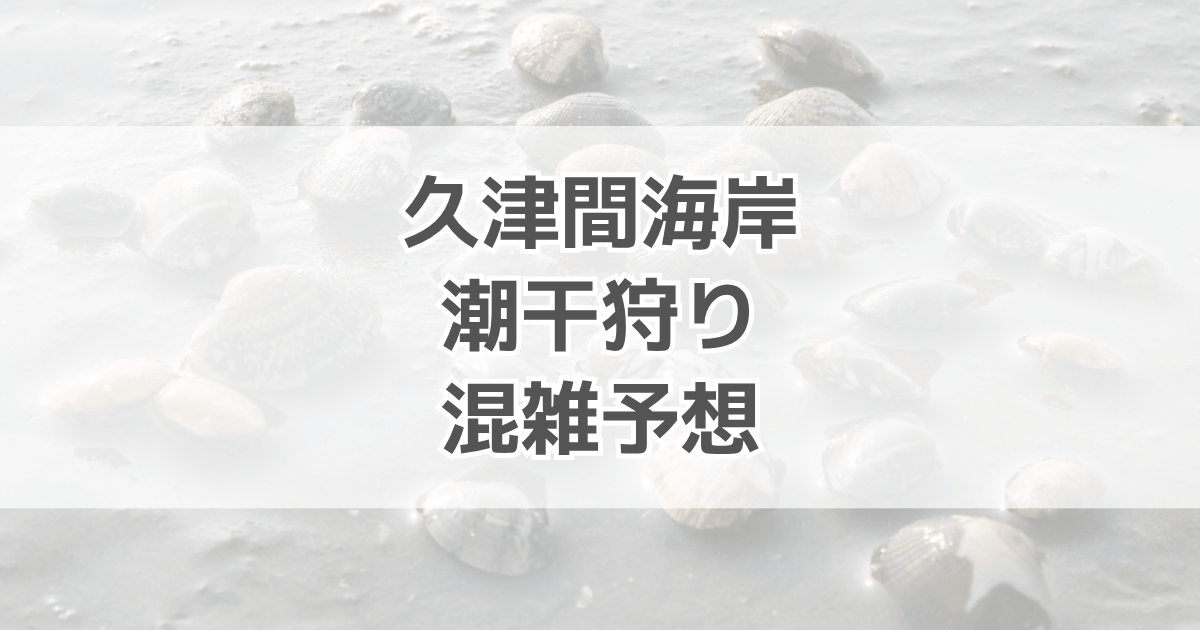 久津間海岸の潮干狩り混雑予想！駐車場情報も紹介