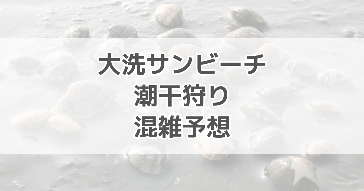 大洗サンビーチ海水浴場の潮干狩り混雑予想！駐車場情報も紹介